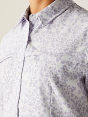 Regatta Purple Womens Travel Packaway Short Sleeve Shirt - Image 4 of 7