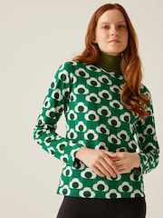 Regatta Green Womens 100% Cotton Orla Kiely Winter T-Shirt - Image 1 of 6