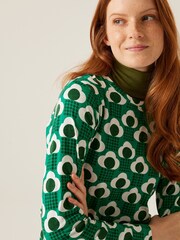 Regatta Green Womens 100% Cotton Orla Kiely Winter T-Shirt - Image 3 of 6