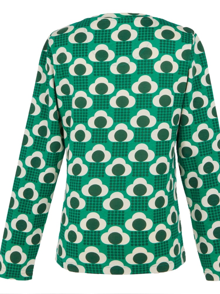 Regatta Green Womens 100% Cotton Orla Kiely Winter T-Shirt - Image 6 of 6