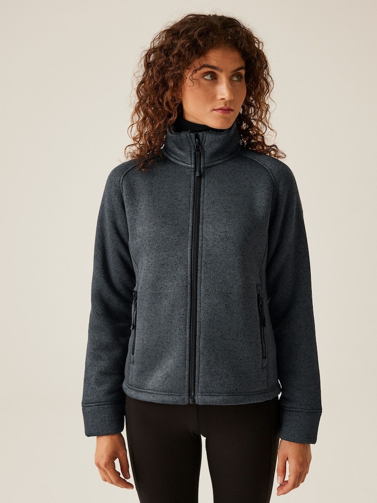 Regatta Grey Womens Emilide Knit Effect Cosy Fleece - Image 1 of 7