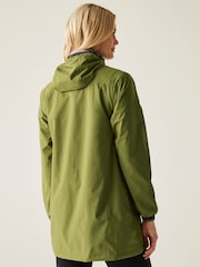 Regatta Green Womens Lioka Longer Length Waterproof Jacket - Image 2 of 9