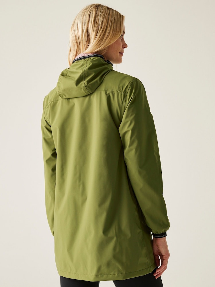 Regatta Green Womens Lioka Longer Length Waterproof Jacket - Image 2 of 9