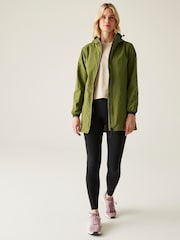 Regatta Green Womens Lioka Longer Length Waterproof Jacket - Image 3 of 9
