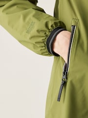 Regatta Green Womens Lioka Longer Length Waterproof Jacket - Image 6 of 9