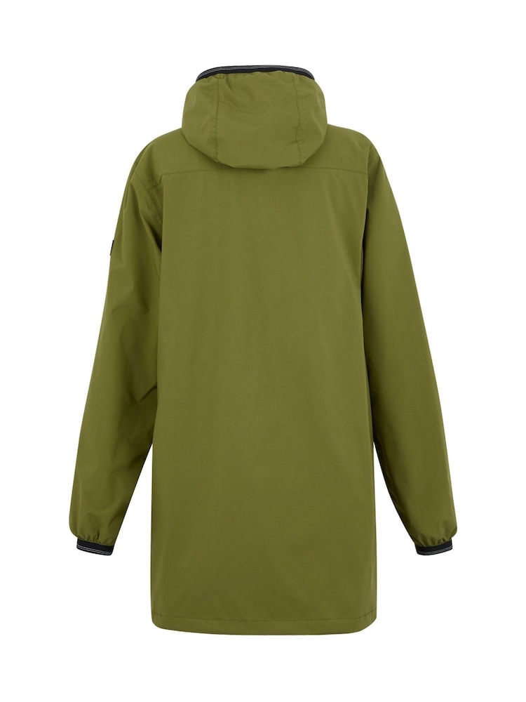 Regatta Green Womens Lioka Longer Length Waterproof Jacket - Image 9 of 9