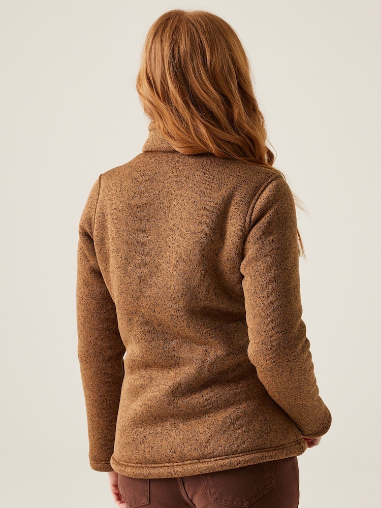 Regatta Brown Womens Razia II Full Zip Bonded Fleece - Image 2 of 7