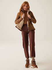 Regatta Brown Womens Razia II Full Zip Bonded Fleece - Image 3 of 7