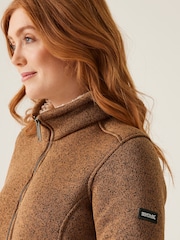 Regatta Brown Womens Razia II Full Zip Bonded Fleece - Image 4 of 7