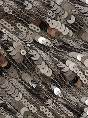 Gold Sequin Button Up Shirt - Image 7 of 9