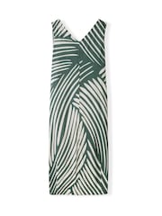 Зеленый - Синее трикотажное платье миди из 100% хлопка Celtic & Co. - Image 3 of 5