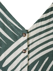 Зеленый - Синее трикотажное платье миди из 100% хлопка Celtic & Co. - Image 4 of 5