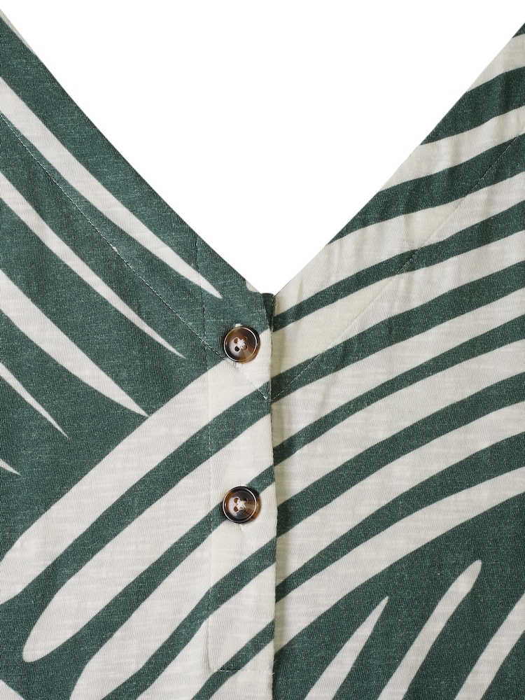 Celtic & Co. Blue Slub Jersey 100% Cotton Midi Dress - Image 4 of 5