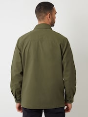 Threadbare Khaki 100% Cotton Twill Shacket - Image 2 of 4