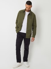 Threadbare Khaki 100% Cotton Twill Shacket - Image 3 of 4