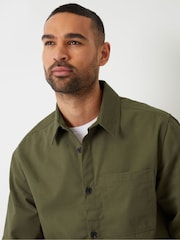 Threadbare Khaki 100% Cotton Twill Shacket - Image 4 of 4