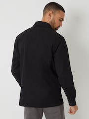 Threadbare Black 100% Cotton Twill Shacket - Image 2 of 4