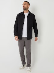 Threadbare Black 100% Cotton Twill Shacket - Image 3 of 4