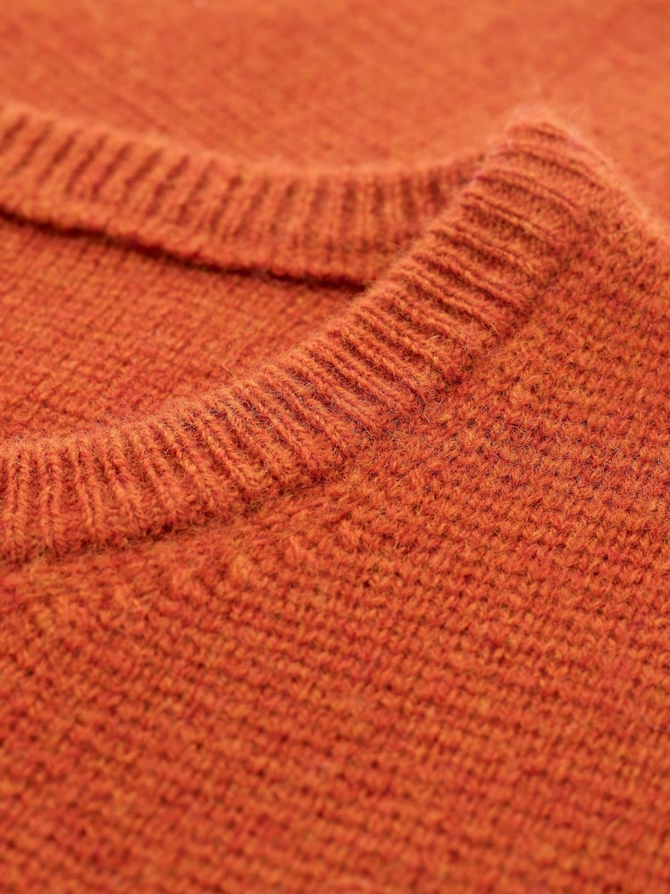 Celtic & Co. Orange Zip Through Knitted Jacket - Image 5 of 5
