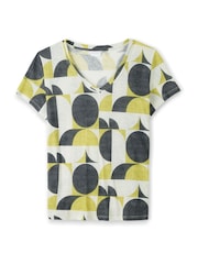 Celtic & Co. V-Neck Linen Blend T-Shirt - Image 3 of 5