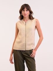 Celtic & Co.Cream Zip Thru Cardigan - Image 3 of 7