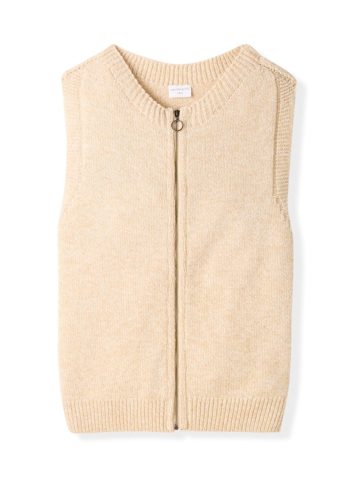 Celtic & Co.Cream Zip Thru Cardigan - Image 4 of 7
