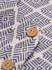 Celtic & Co. Blue Square Neck Linen Top - Image 2 of 3