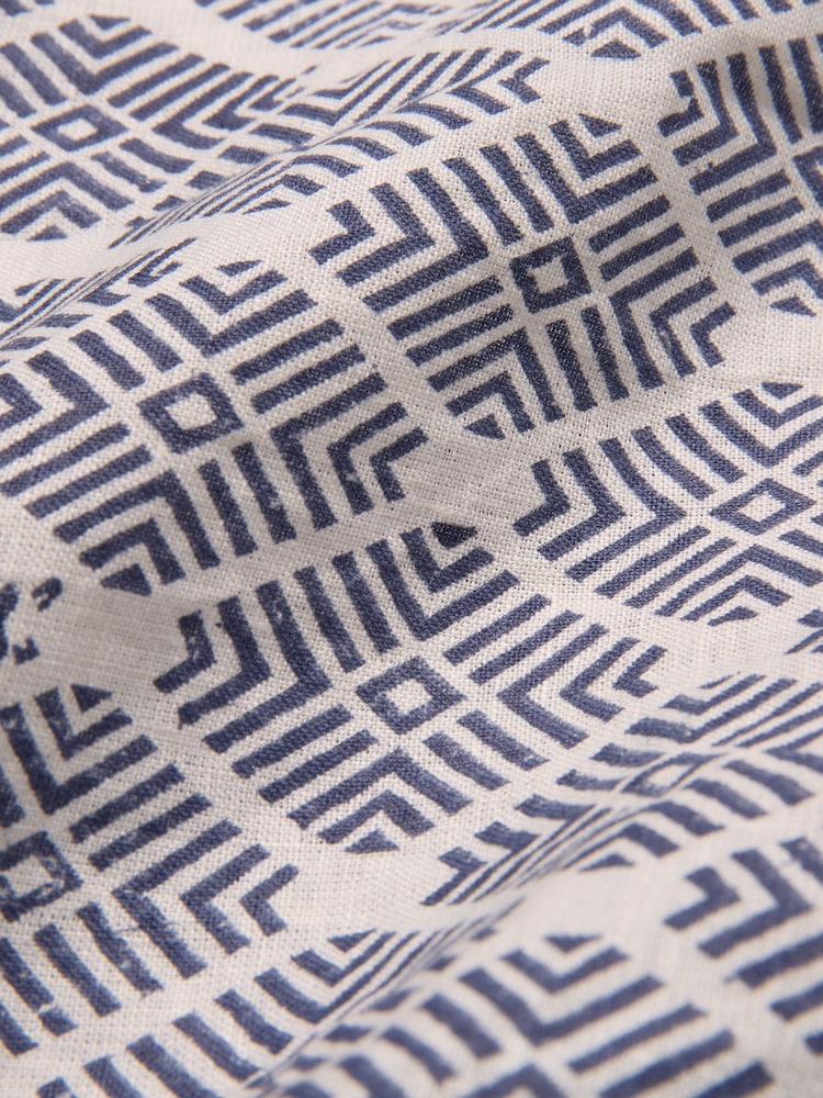 Celtic & Co. Blue Square Neck Linen Top - Image 3 of 3