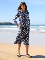 Celtic & Co. Slub 100% Cotton Jersey Shirt Dress - Image 1 of 4