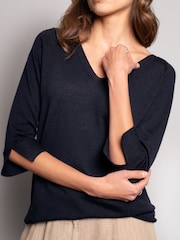Celtic & Co. Fine Knit Merino V-Neck Jumper - Image 3 of 8