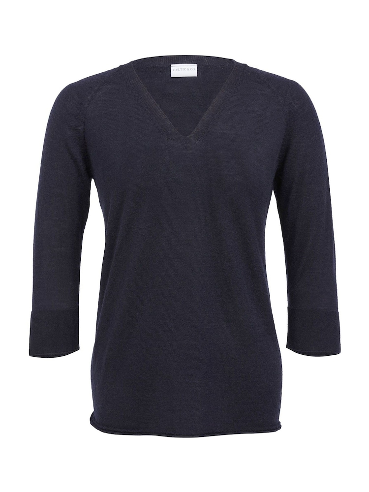 Celtic & Co. Fine Knit Merino V-Neck Jumper - Image 4 of 8