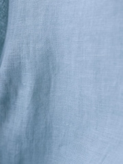 Celtic & Co. Blue 100% Linen Polo Shirt - Image 6 of 6
