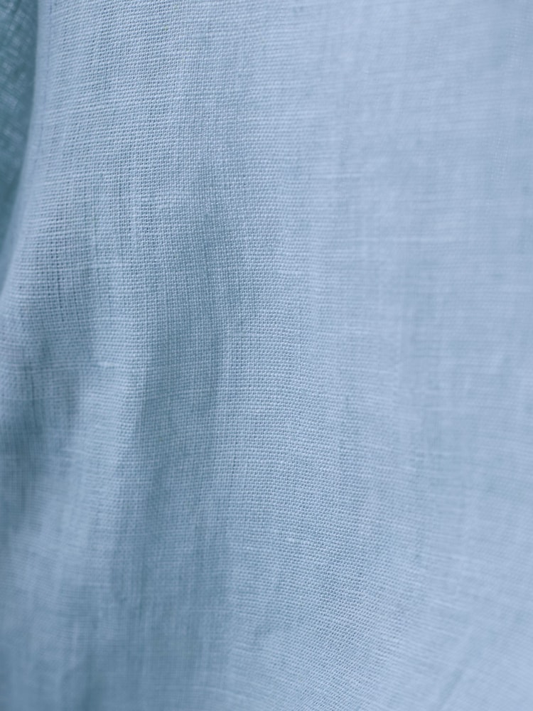 Celtic & Co. Blue 100% Linen Polo Shirt - Image 6 of 6