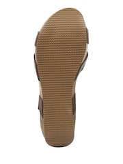 Celtic & Co. Cross-Over Wedge Brown Sandals - Image 5 of 5