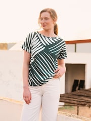 Зеленый - Celtic & Co.Slub 100% Cotton T-Shirt - Image 1 of 4