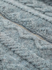 Celtic & Co. British Wool Cable Zip Cardigan - Image 6 of 6