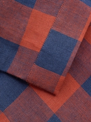 Celtic & Co. Red Check Swing 100% Linen Blouse - Image 4 of 5