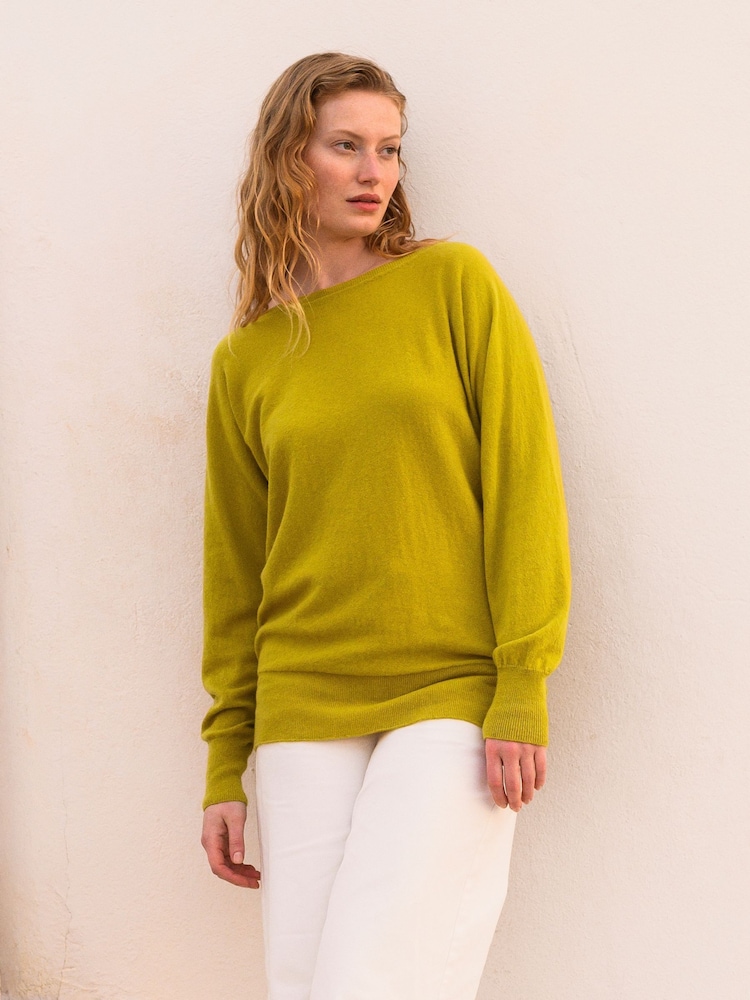 Celtic & Co. Yellow Geelong Slash Neck Jumper - Image 2 of 4