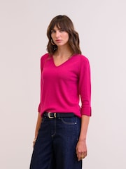Celtic & Co. Fine Knit Merino V-Neck Jumper - Image 2 of 5