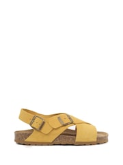 Celtic & Co. Yellow Cross-Over Buckle Sandals - Image 1 of 7