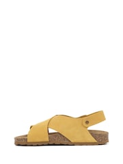 Celtic & Co. Yellow Cross-Over Buckle Sandals - Image 2 of 7