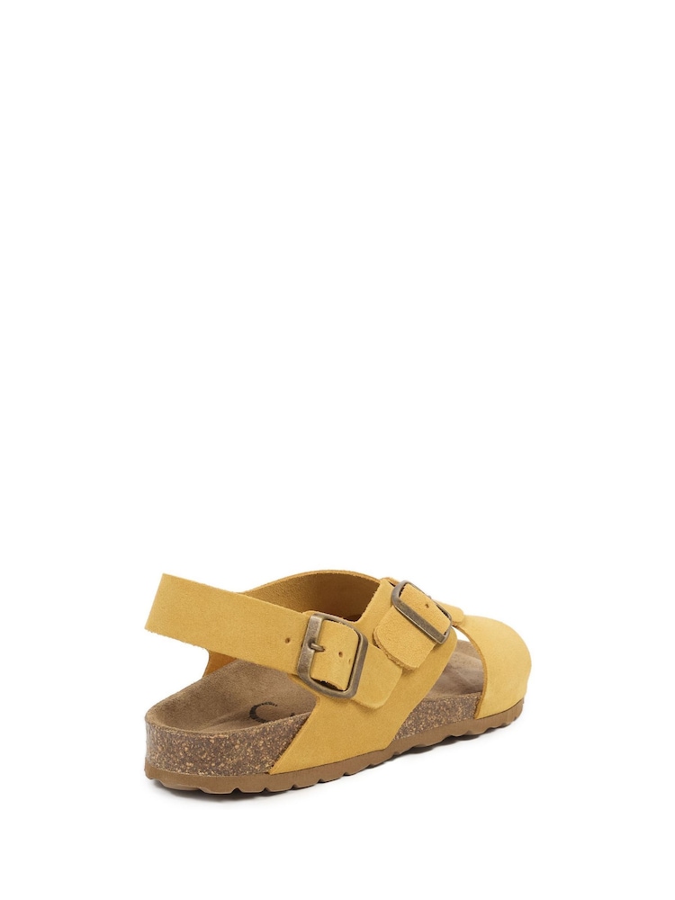Celtic & Co. Yellow Cross-Over Buckle Sandals - Image 3 of 7