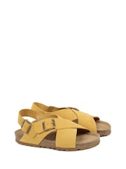 Celtic & Co. Yellow Cross-Over Buckle Sandals - Image 4 of 7