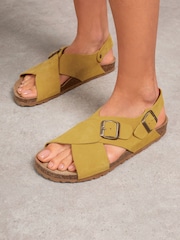 Celtic & Co. Yellow Cross-Over Buckle Sandals - Image 7 of 7