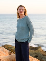 Celtic & Co. Slub Knit Button Detail Linen Blend Jumper - Image 1 of 4