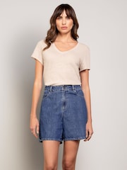 Celtic & Co. Blue Denim 100% Cotton Shorts - Image 1 of 2