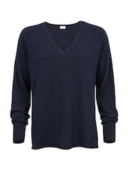 Celtic & Co. Blue Geelong Slouch V-Neck Jumper - Image 2 of 4