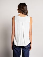Бежевый - Celtic & Co. Orange Slub Jsy Pleat Back 100% Cotton Tank - Image 2 of 4