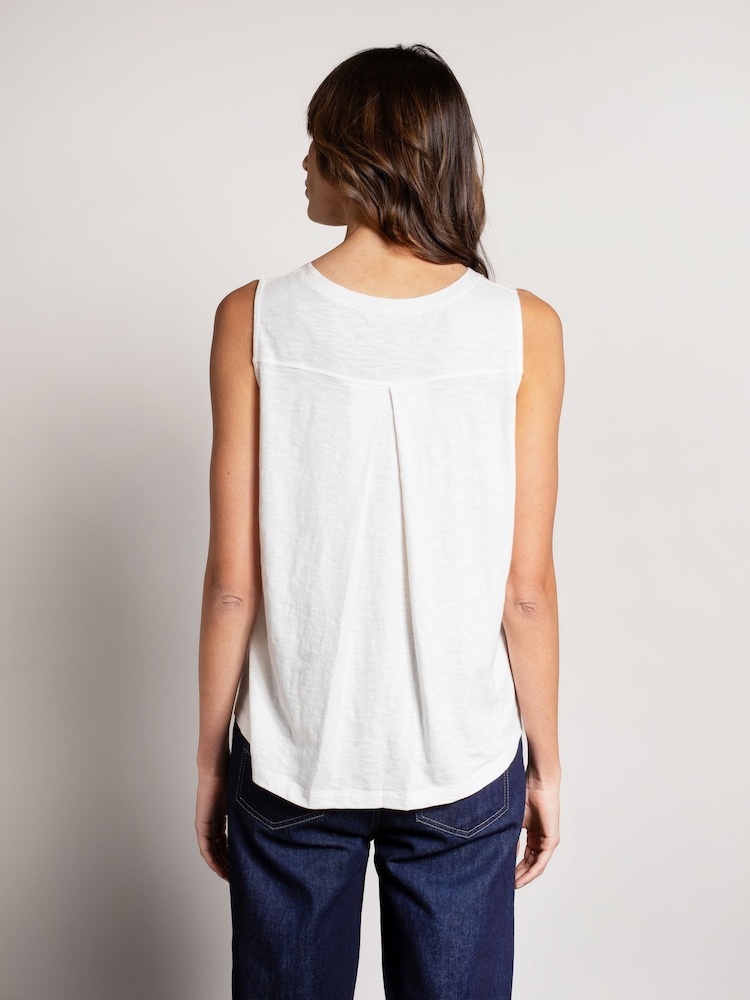 Бежевый - Celtic & Co. Orange Slub Jsy Pleat Back 100% Cotton Tank - Image 2 of 4