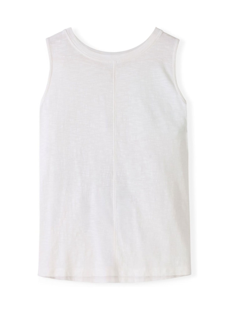 Бежевый - Celtic & Co. Orange Slub Jsy Pleat Back 100% Cotton Tank - Image 4 of 4